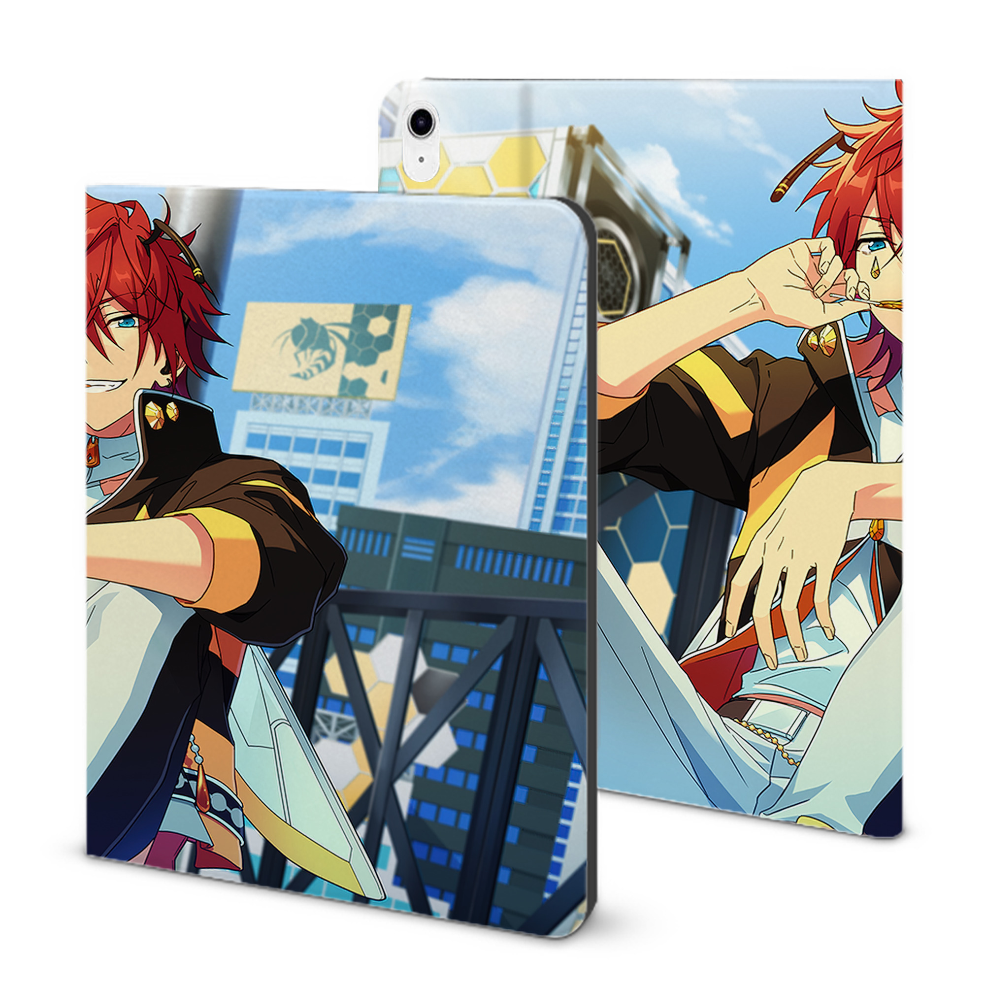 （画像用） あんさんぶるスターズ! Ensemble Stars IPad ケース ブック型 PUレザー TPU 耐衝撃 軽量 薄型 ペン収納なし 全面保護 IPad 各モデル対応